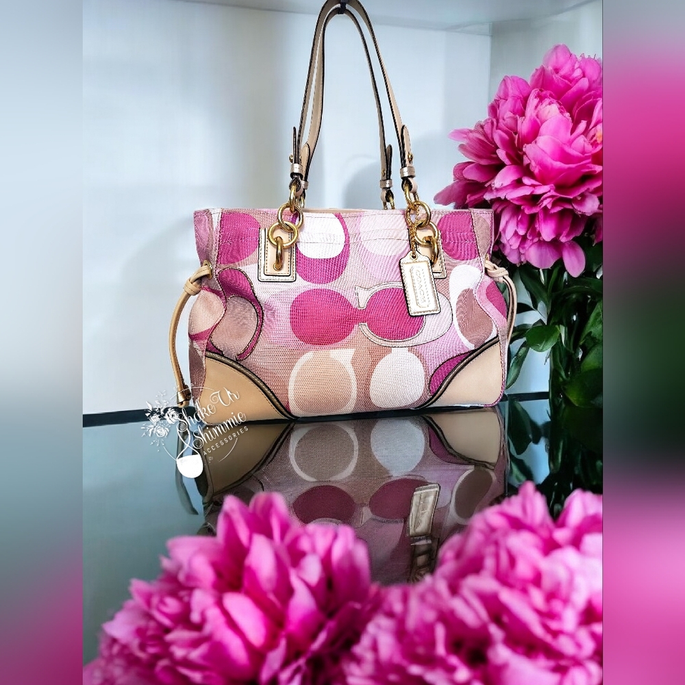 COACH COLLETTE SIGNATURE SCARFPRINT SATCHEL